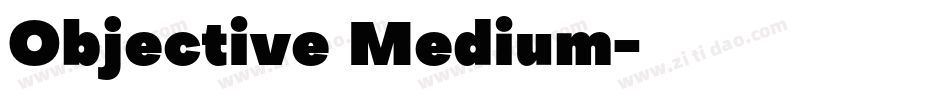 Objective Medium字体转换